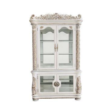 Vendome Curio Cabinet White Finish