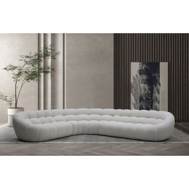 Verity Off-White Fabric Sectional