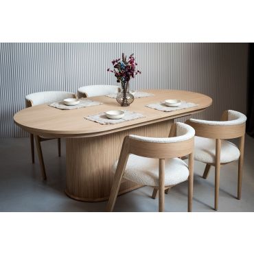 Vero Natural Oak Dining Table With Extension