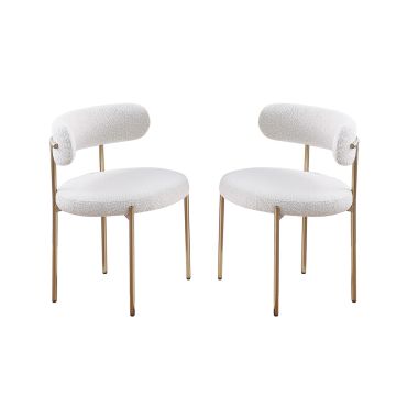 Wenona Cream Boucle Dining Chairs