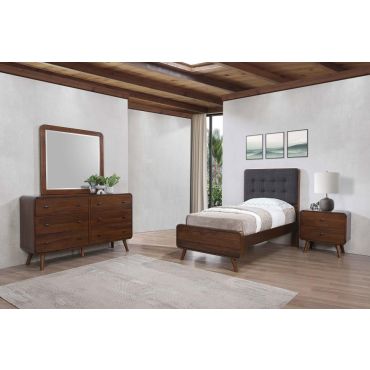 Zaira Mid Century Modern Platform Bed