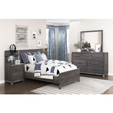 Zepur Dark Grey Youth Bedroom Set