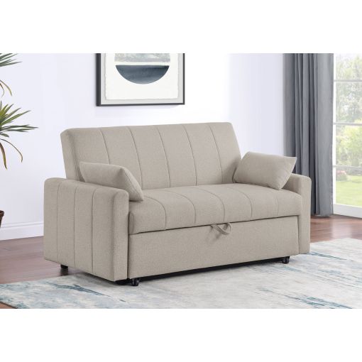 Portland Latte Boucle Sleeper Sofa Bed