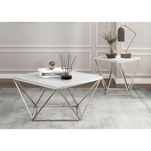 Boga Faux Marble Top Coffee Table Set