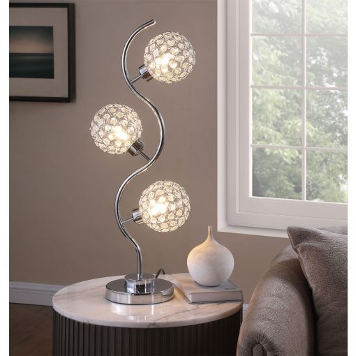 Camarillo 3-light Curvy Metal Table Lamp