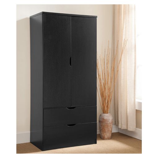 Cargo Black Finish Wardrobe Closet