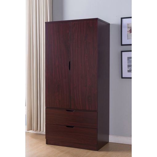 Cargo Mahogany Finish Wardrobe Closet