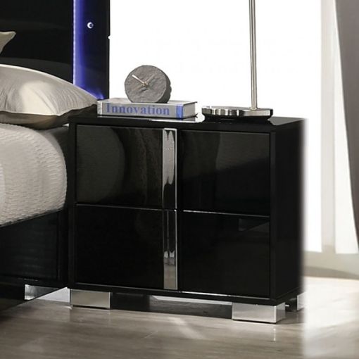 Dalyn Black Lacquer Night Stand