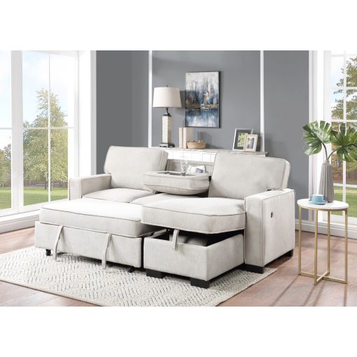 Jacotte Beige Sectional Sleeper