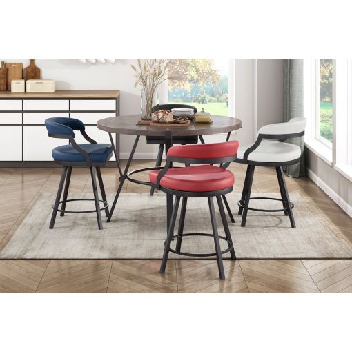 Ledgen 5-Piece Table Set With Swivel Chairs