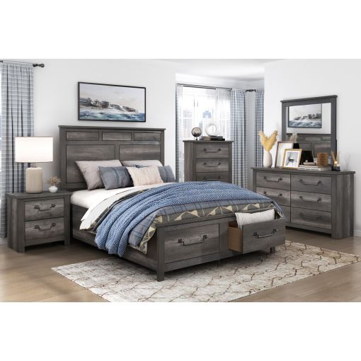 Lenior Grey Finish Bedroom Set