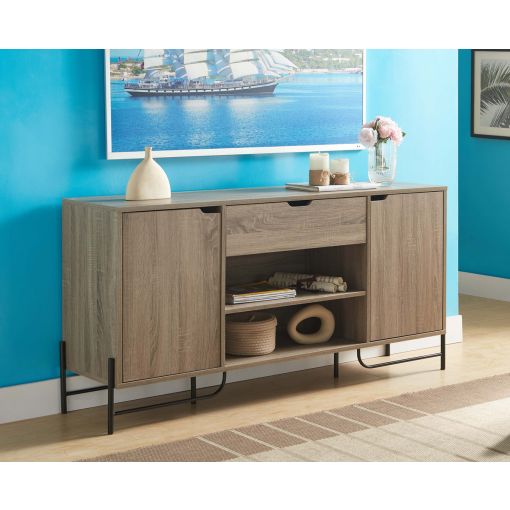 Norgos Rustic Taupe Finish Sideboard