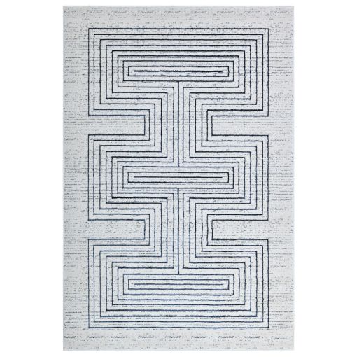 Polar Z329 Blue White Modern Area Rug