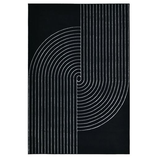 Polar Z330 Black Modern Area Rug