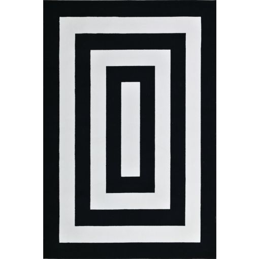 Polar Z341 Black White Modern Area Rug