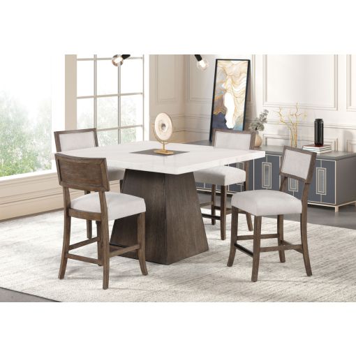 Summit Marble Counter Height Table Set