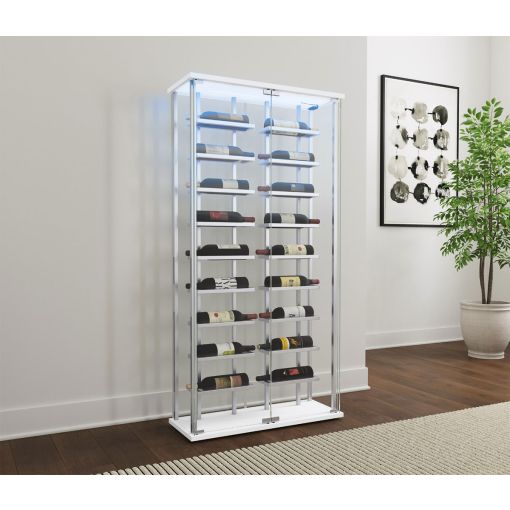 Temara Glass Wine Storage LED Curio Cabinet