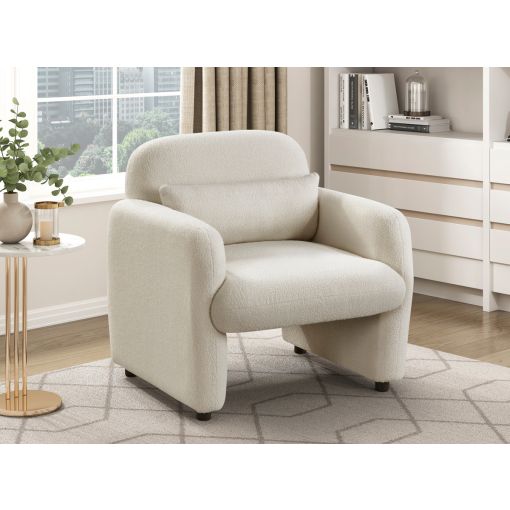 Trinidad Ivory Boucle Accent Chair