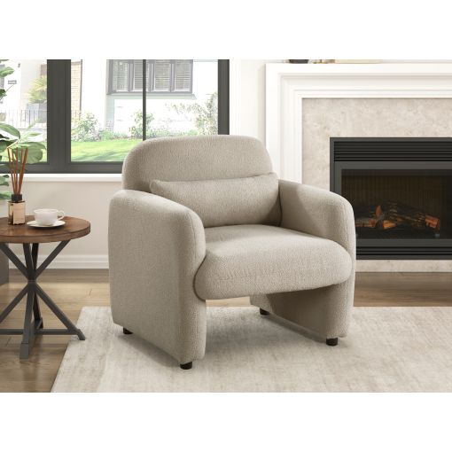 Trinidad Taupe Boucle Accent Chair