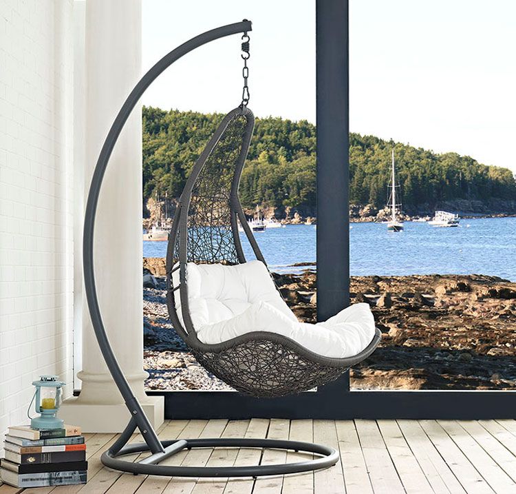 Abart White Outdoor Swing Chair