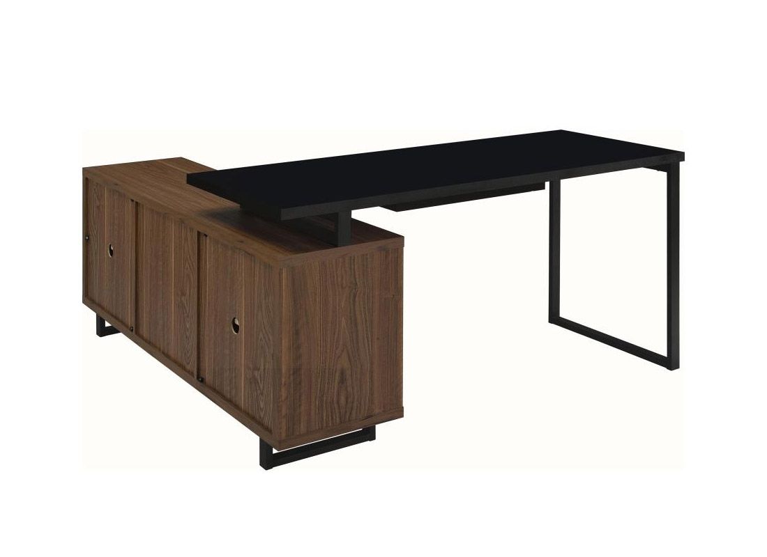 Abida L-Shape Desk Back Side