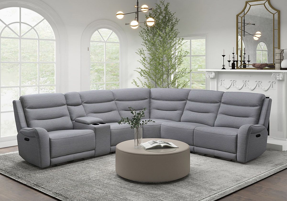 Ackerman Recliner Sectional With Console