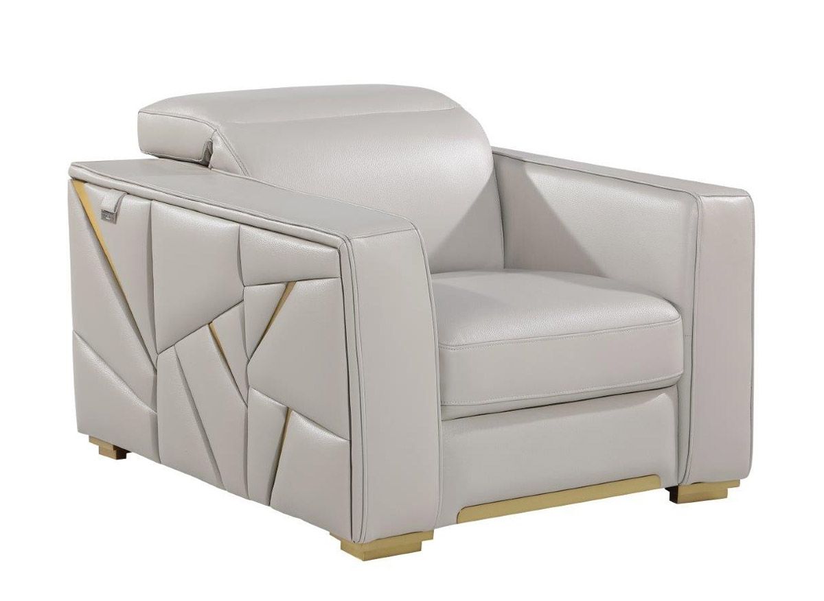 Adams Modern Chair With Gold Accents