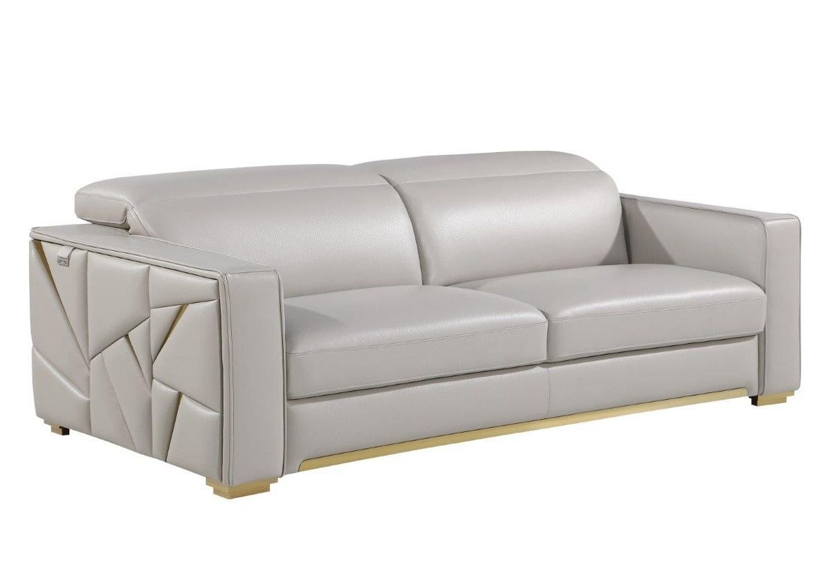 Adams Modern Sofa With Gold Accents