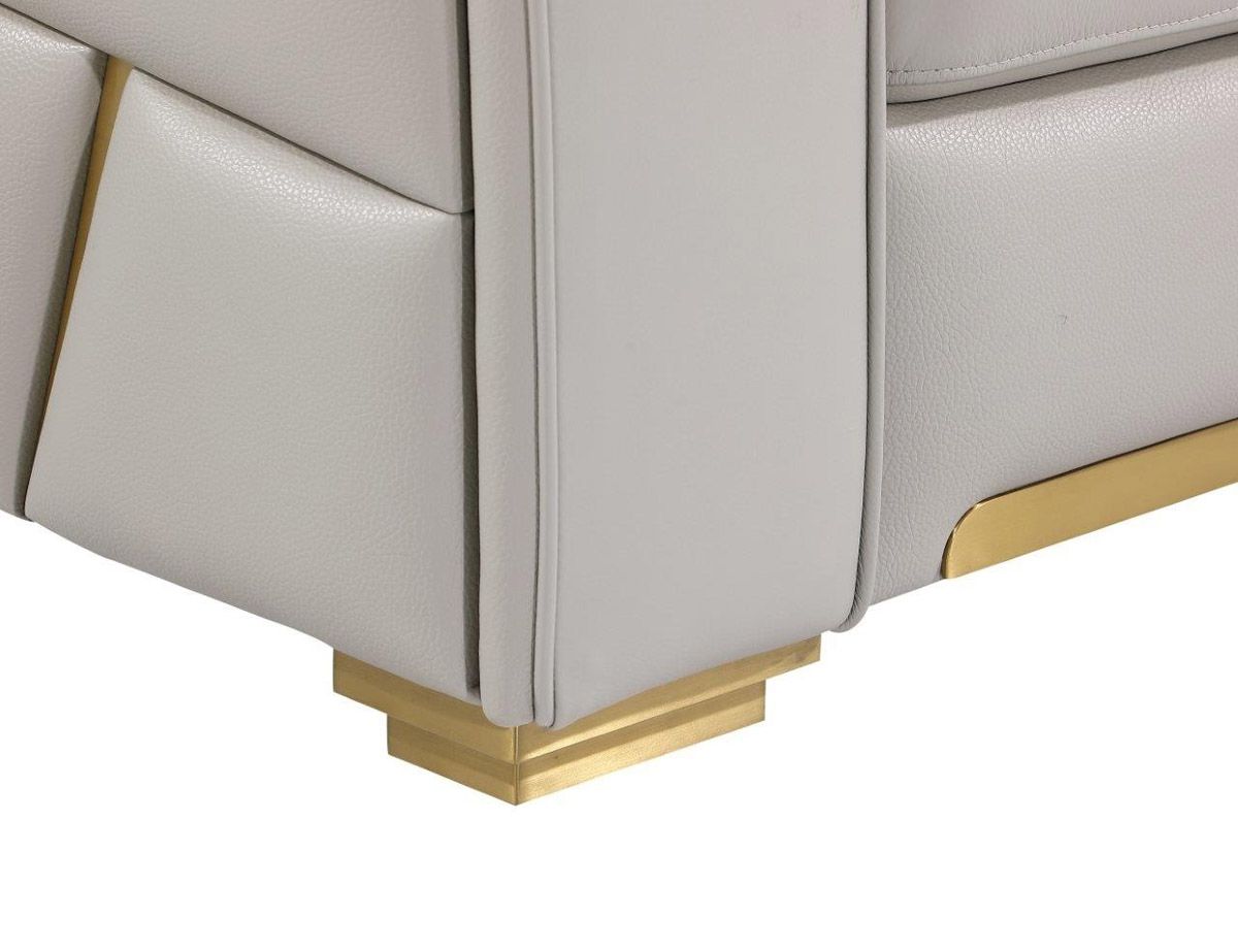 Adams Light Grey Sofa Gold Leg