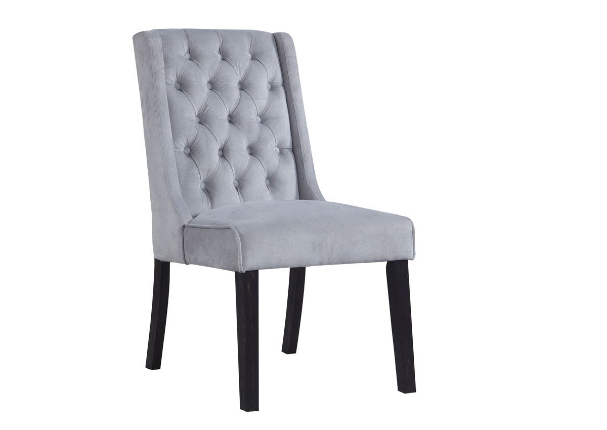 Adan Gray Velvet Dining Chair