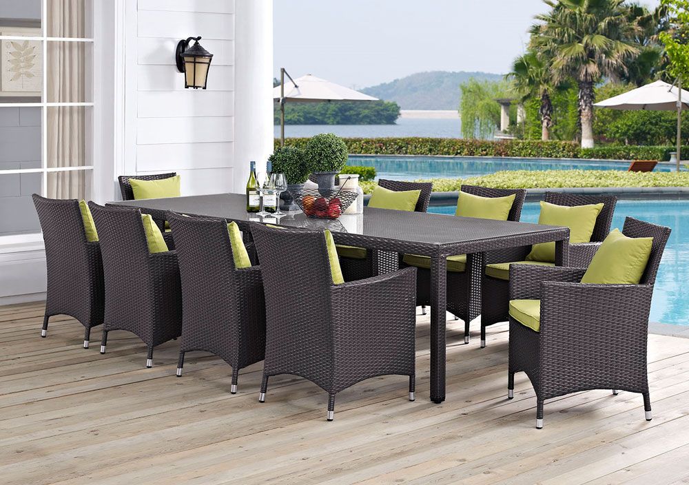 Adela Peridot Outdoor 11-Piece Dining Table Set