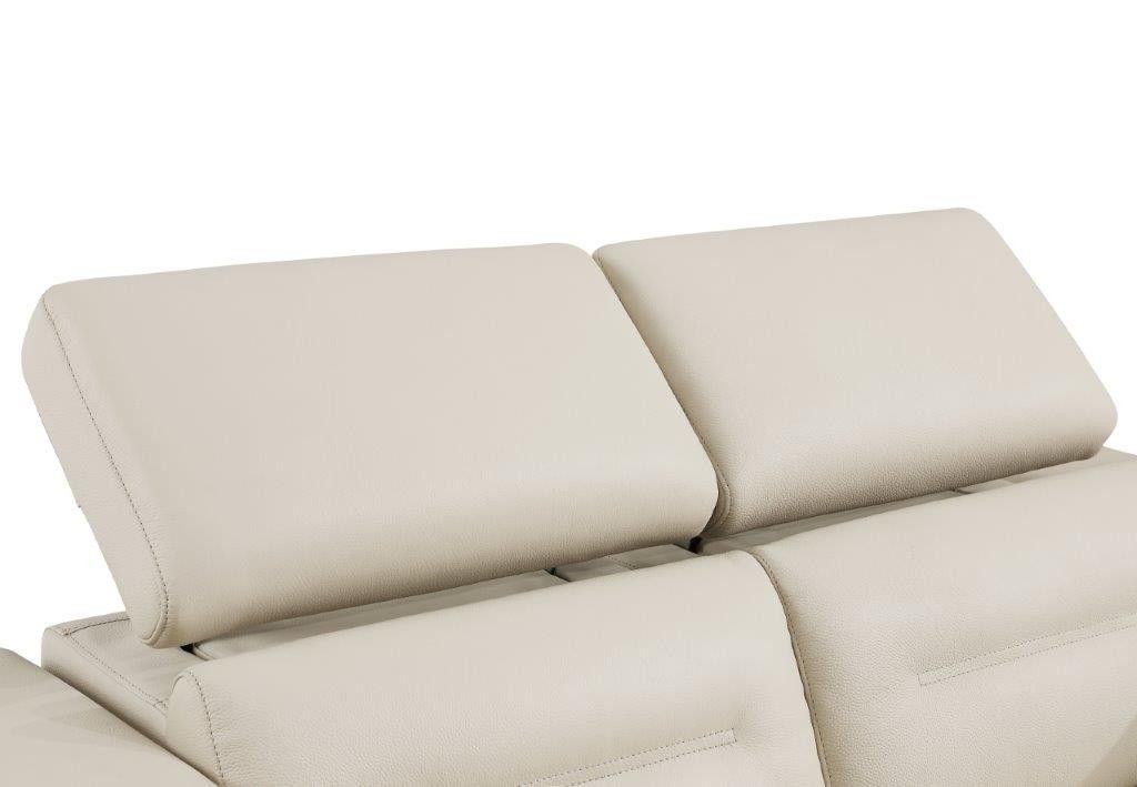 Adriano Beige Recliner Sofa Headrests