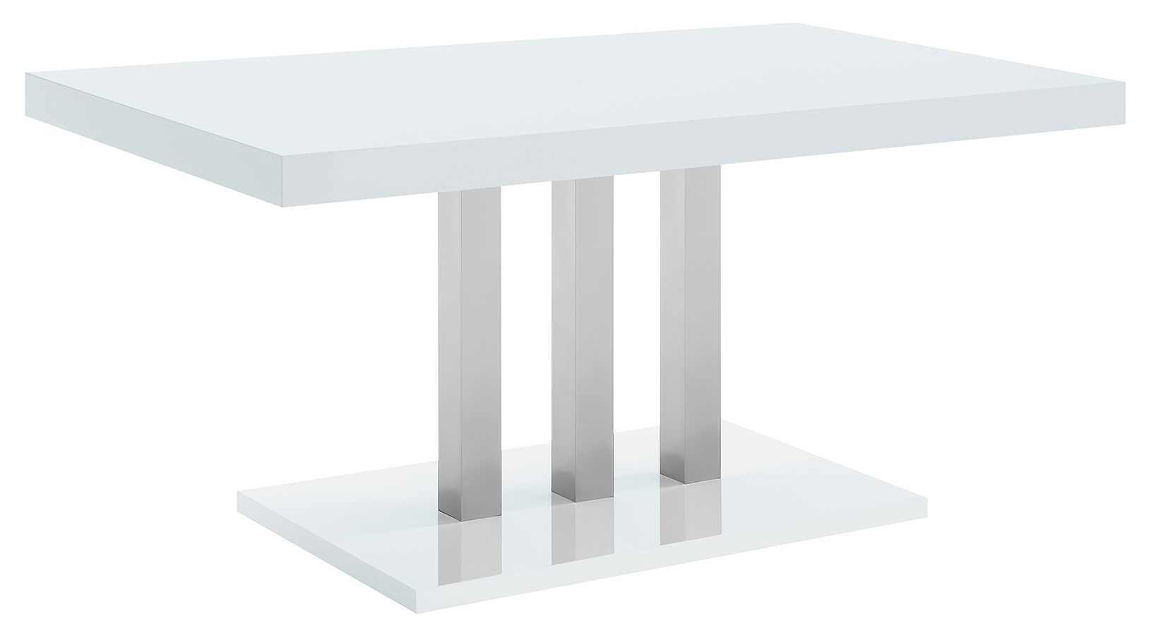 Aleksa White Lacquer Modern Dining Table