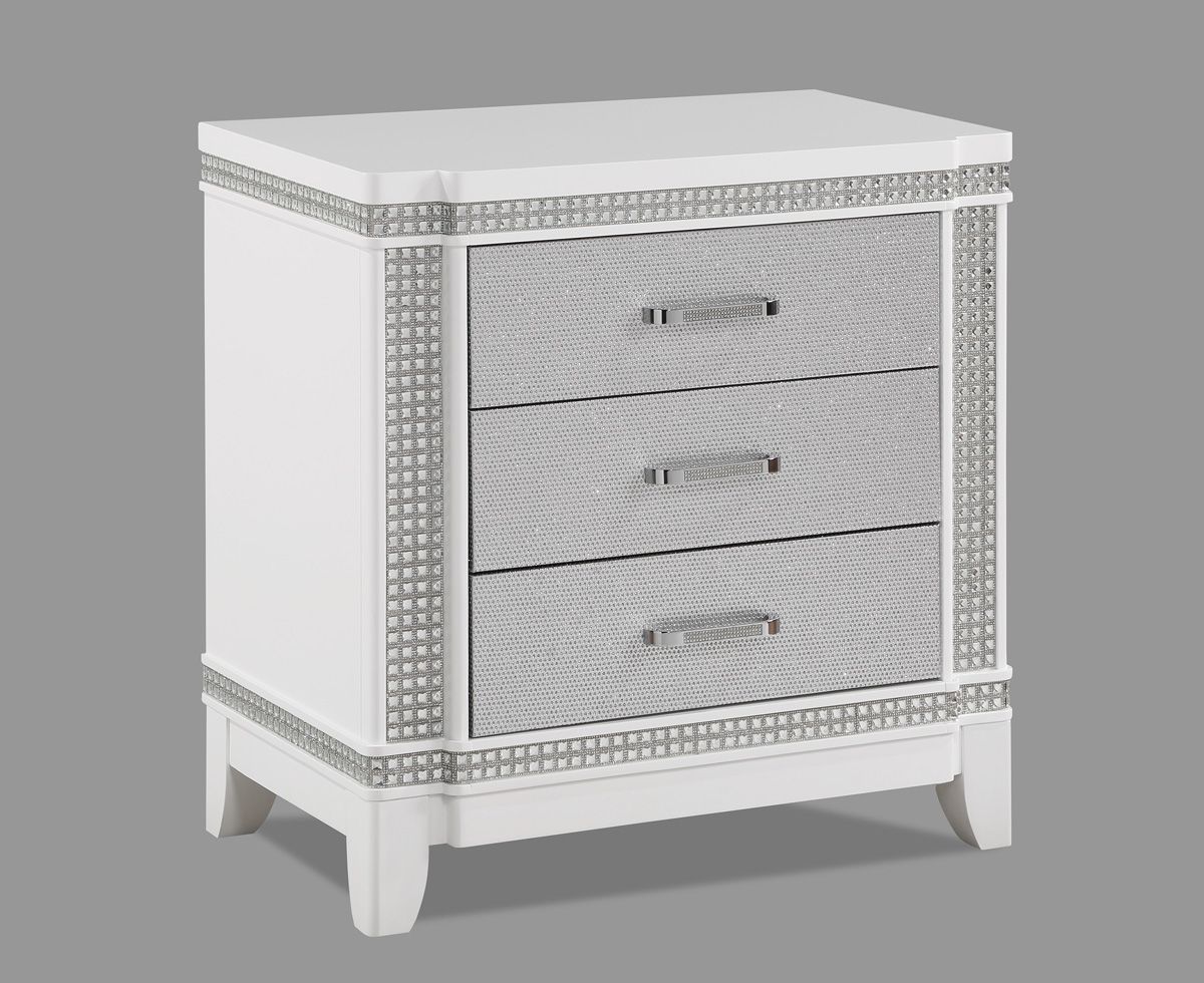 Alem Night Stand With Crystal Accents