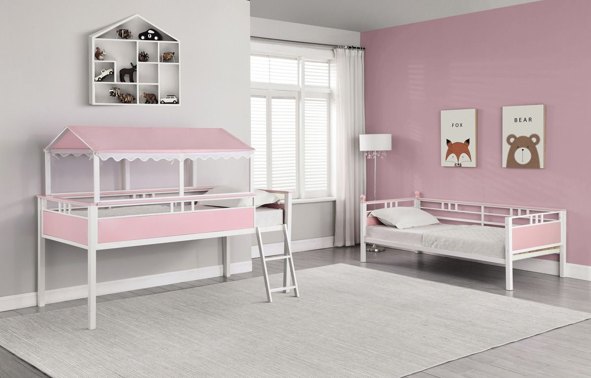 Aliyah Pink Twin Beds