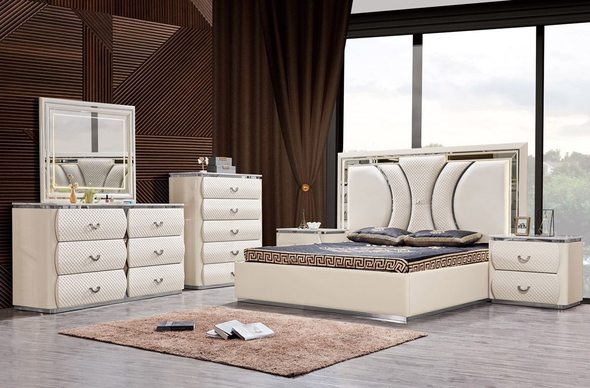 Allure Modern Bed With LED Lights