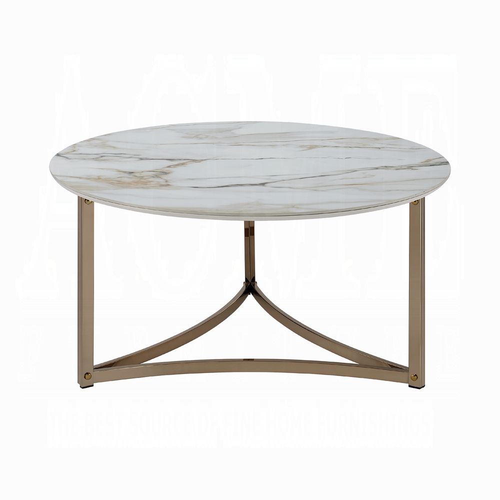 Almo Round Sintered Stone Coffee Table