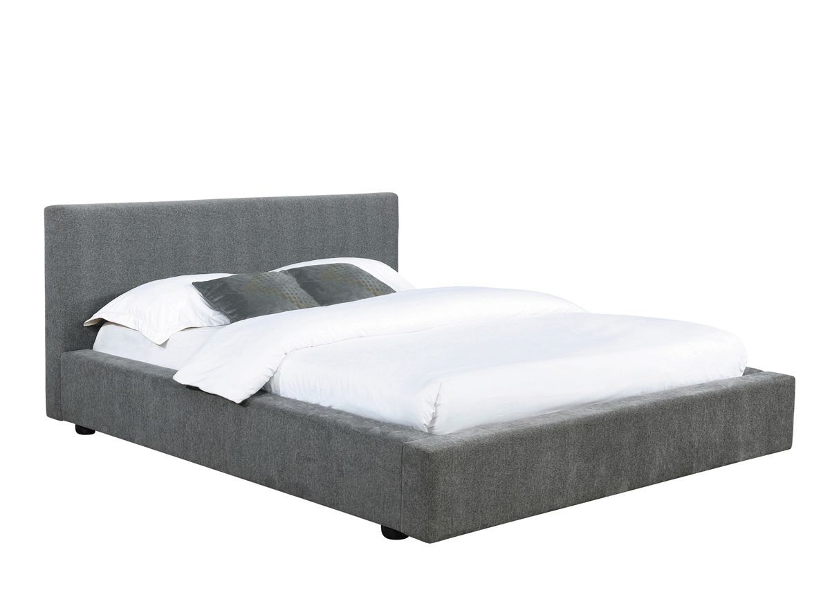 Ameta Grey Fabric Platform Bed