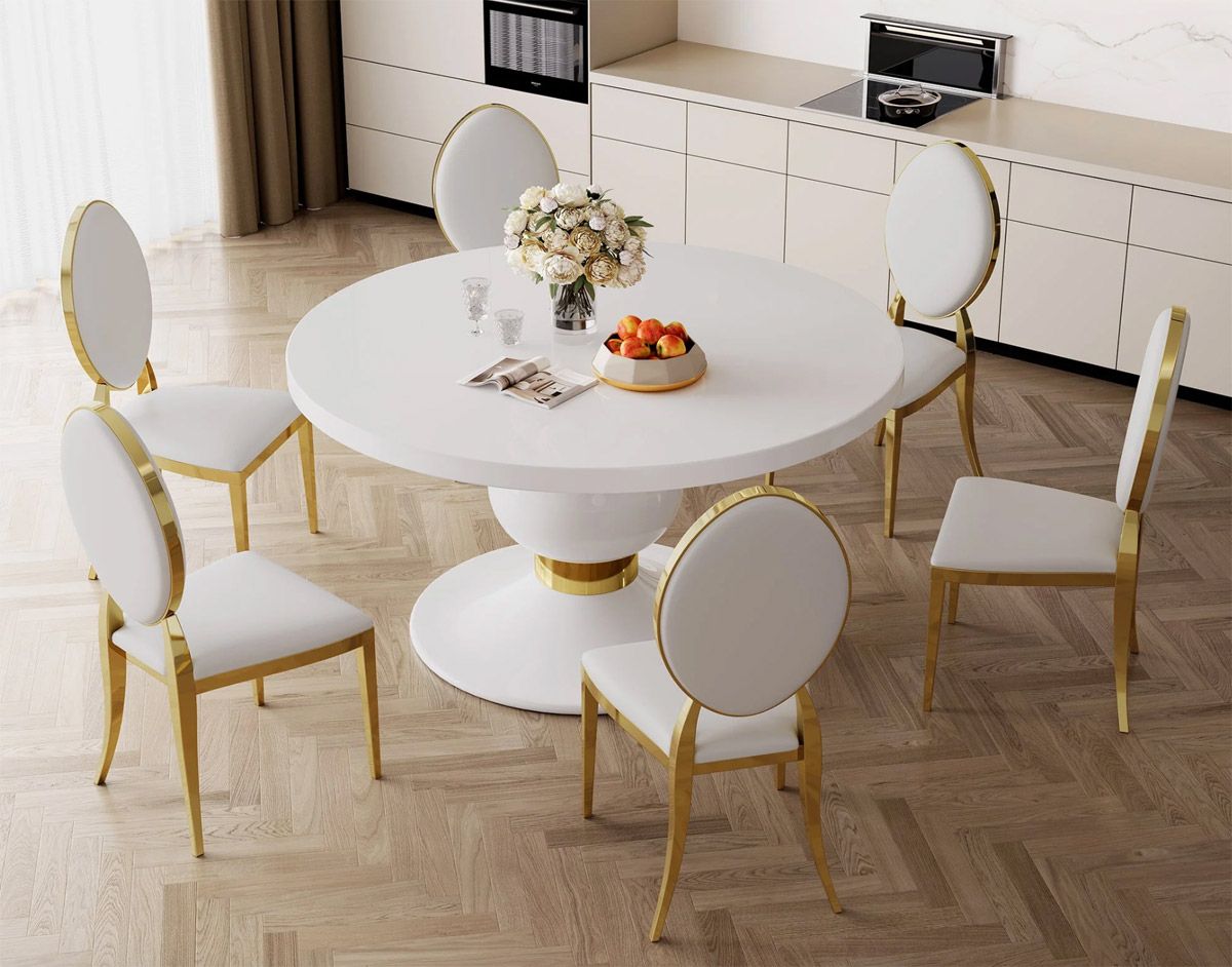 Aminta Round Dining Table Set