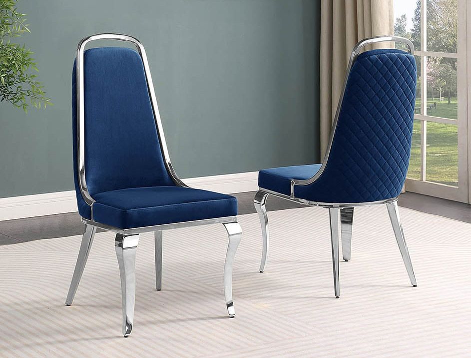 Angela Navy Velvet Dining Chairs