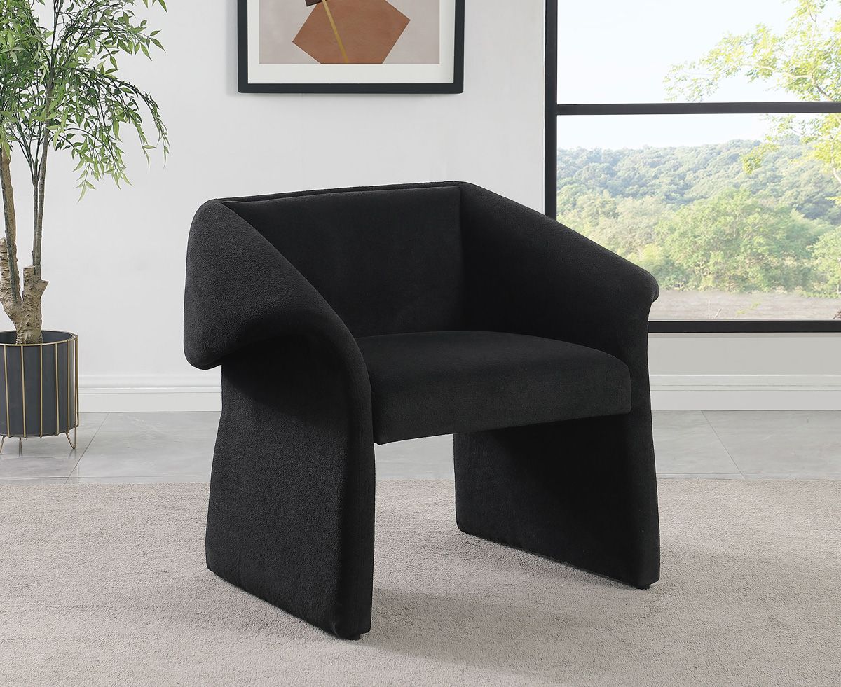 Ansley Sloped Arm Accent Chair Black