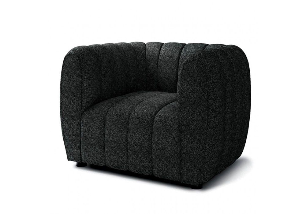 Antares Black Boucle Modern Chair