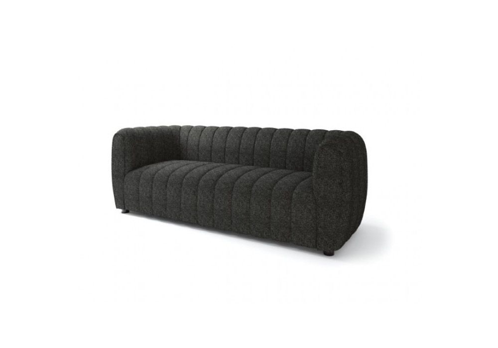 Antares Black Boucle Modern Sofa