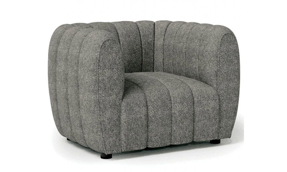 Antares Grey Boucle Modern Chair