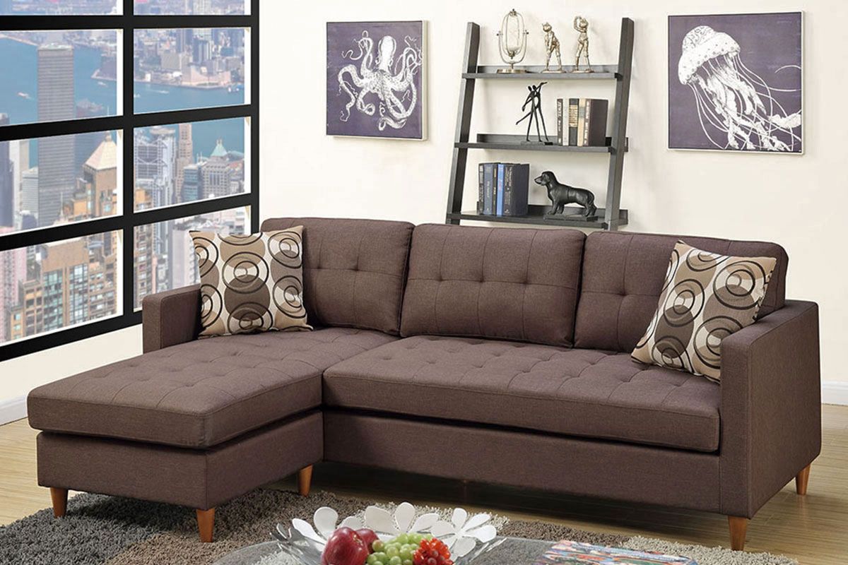 Anthony Brown Linen Reversible Sectional