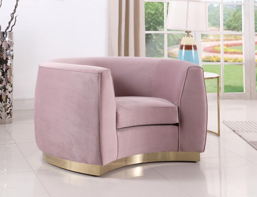 Antonsen Blush Pink Velvet Modern Chair