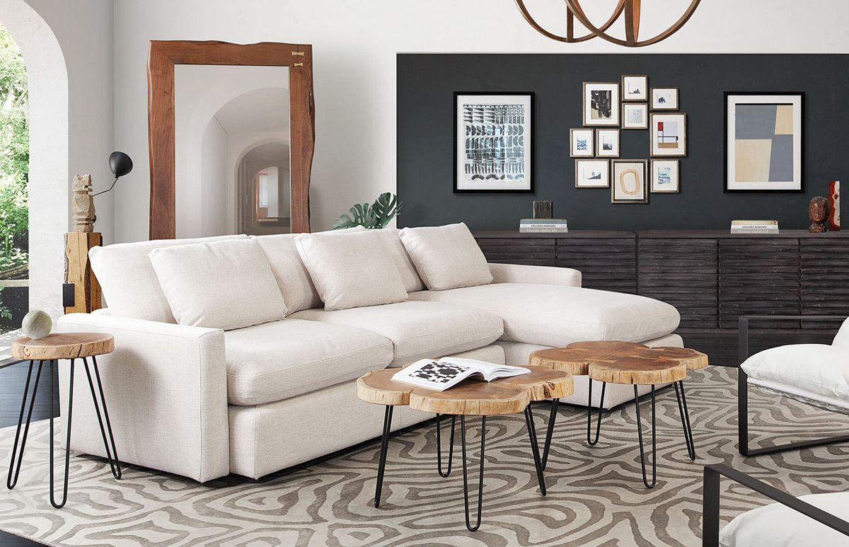 Willett Beige Linen Reversible Sectional