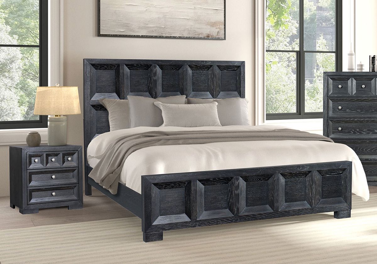 Aristocrat Weathered Black Finish Bed