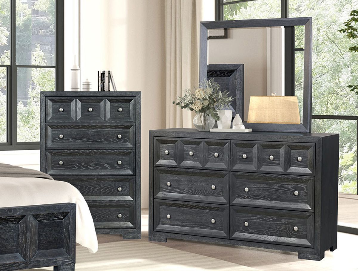 Aristocrat Weathered Black Finish Dresser