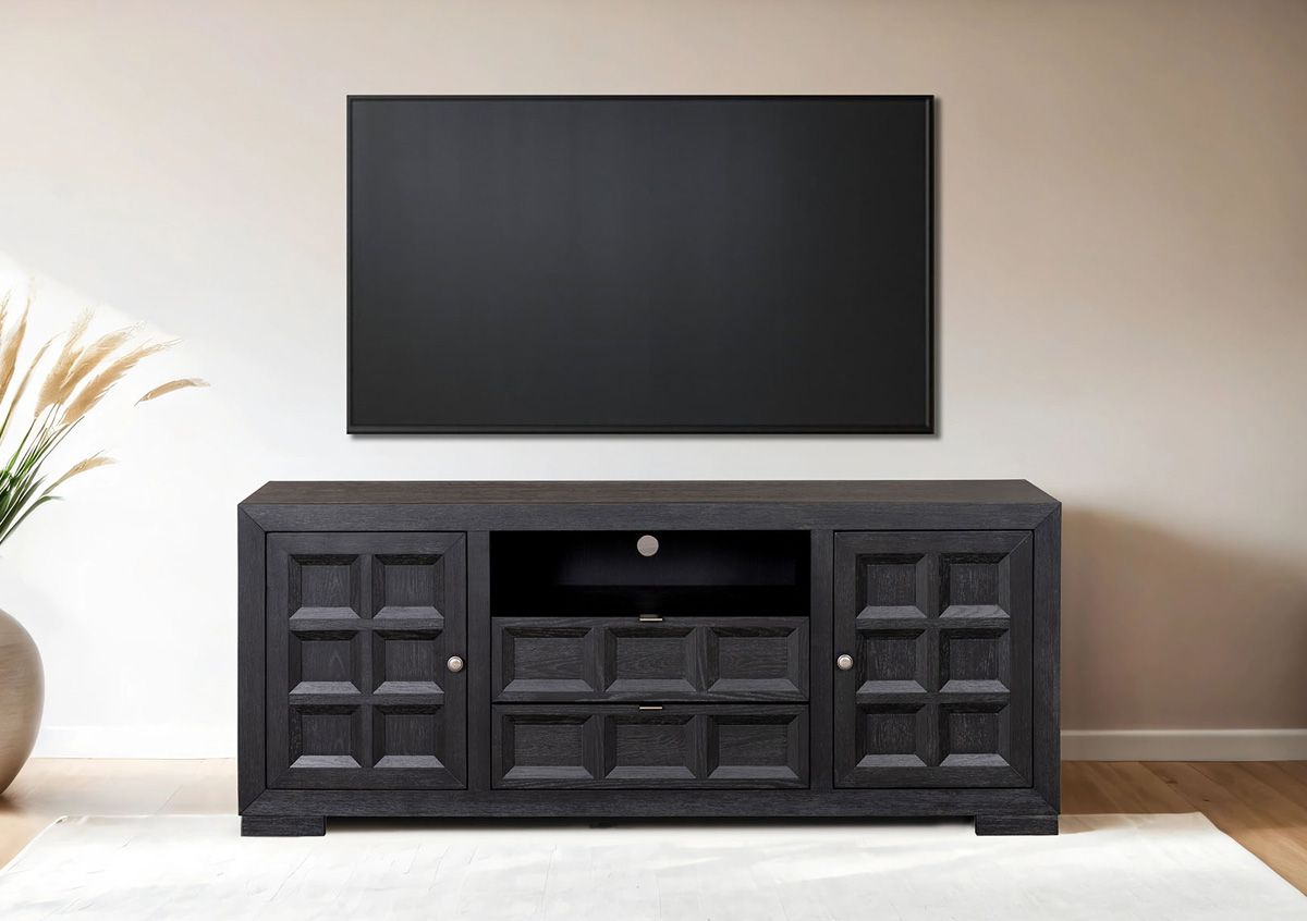 Aristocrat Weathered Black 72-Inch TV Stand